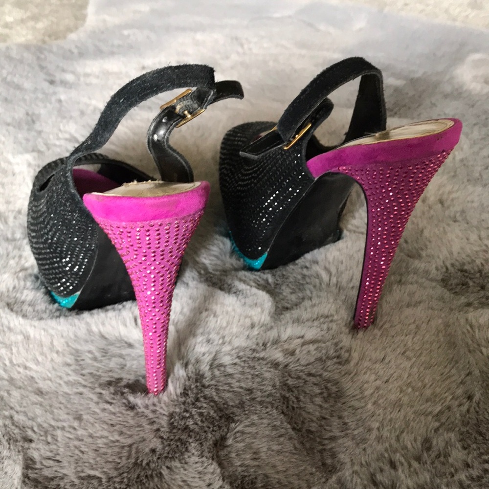 Studded Steve Madden ColorBlock Heels - Picture 3 of 6